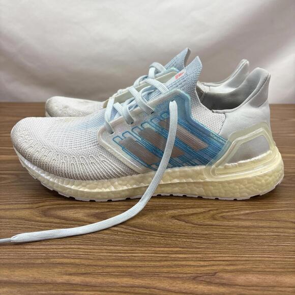 Adidas Ultraboost 20 FV8336 Running Shoes Women's Size 10.5 White Iridescent - Picture 6 of 14